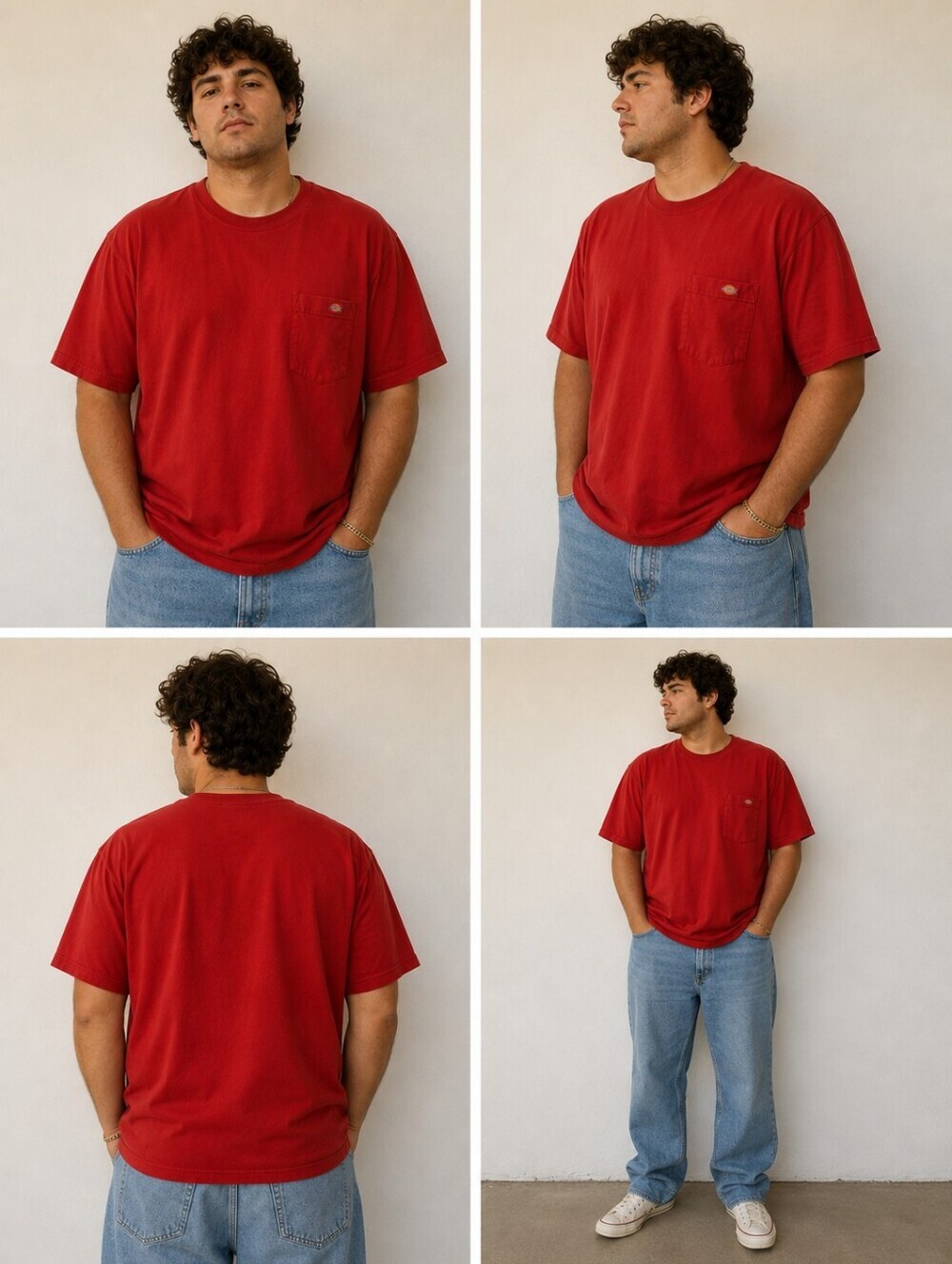 Dickies Men’s 4XL Rust Red Pocket T-Shirt 100% Cotton Short Sleeve Tee